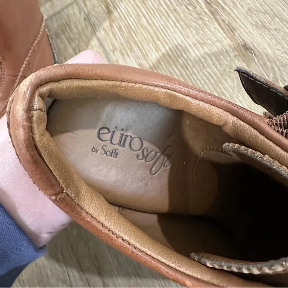 Euro Soft by Sofft Women’s Brown Leather Upper Heeled Ankle Booties Sz 7M GUC - Picture 6 of 11